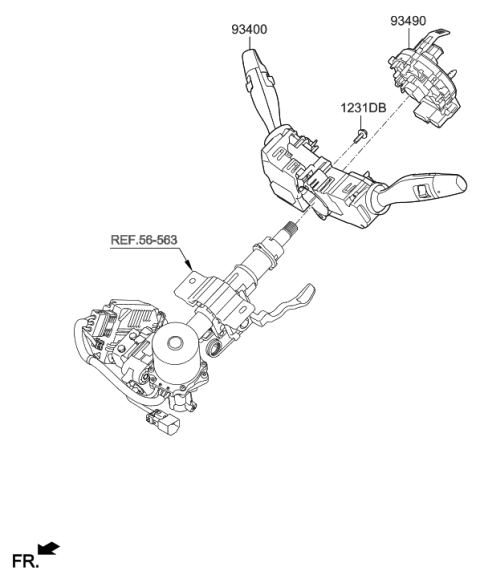 2018 Hyundai Sonata Hybrid Multifunction Switch Diagram