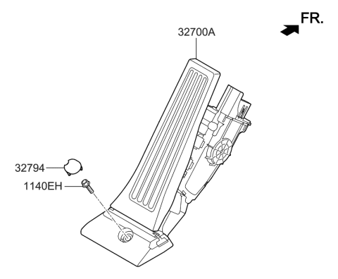 2019 Hyundai Sonata Hybrid Accelerator Pedal Diagram