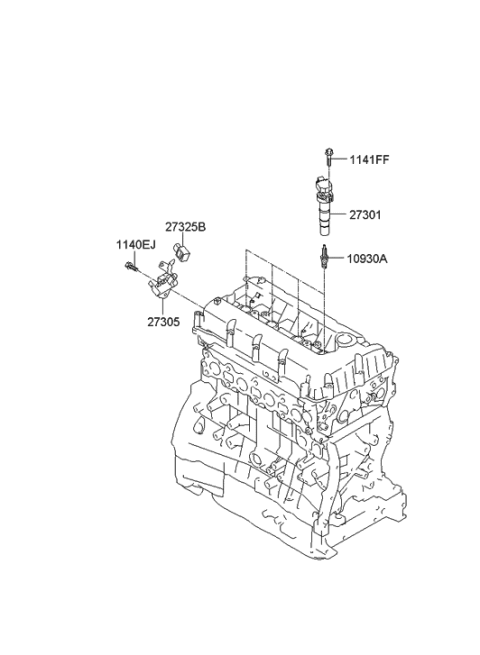 2010 Hyundai Tucson Spark Plug & Cable Diagram 2