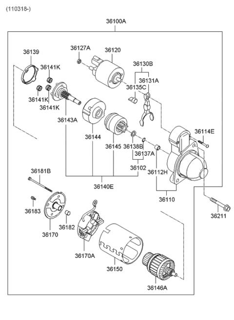 2012 Hyundai Tucson Starter Diagram 3