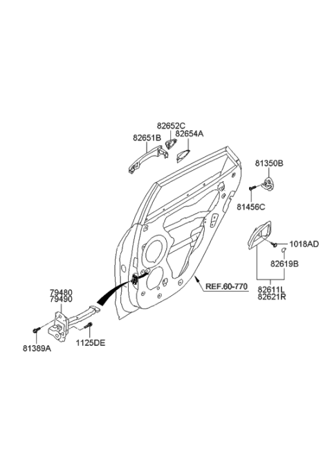 2010 Hyundai Tucson Rear Door Locking Diagram