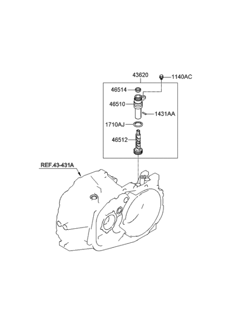 2009 Hyundai Tucson New Body Style Speedometer Driven Gear Diagram 1