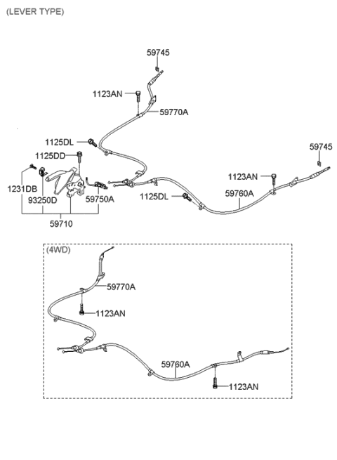 2010 Hyundai Tucson Parking Brake System Diagram 1