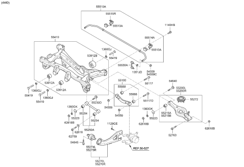 2009 Hyundai Tucson Rear Suspension Control Arm Diagram 1