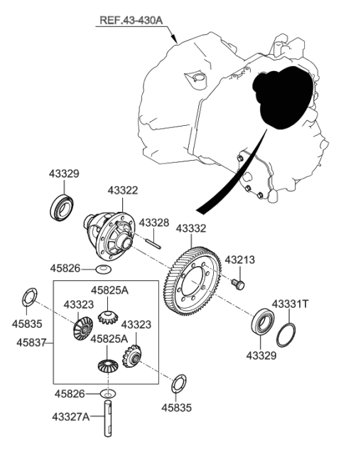 2010 Hyundai Tucson Transaxle Gear-Manual Diagram 2