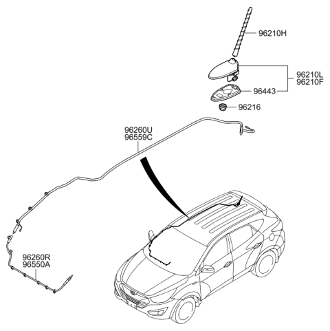 2012 Hyundai Tucson Feeder Assembly-Sdars Diagram for 96240-2S000