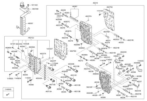 2011 Hyundai Tucson Transmission Valve Body Diagram