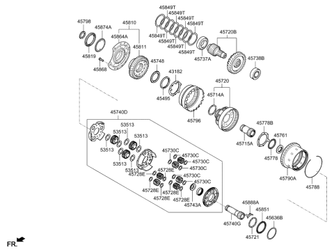 2010 Hyundai Tucson Transaxle Gear - Auto Diagram 1