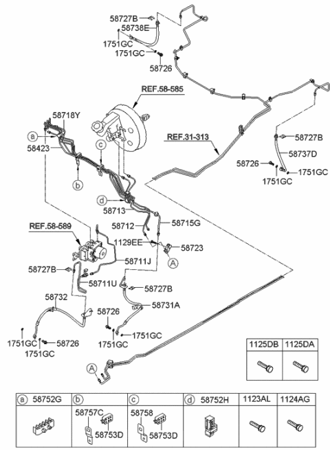 2012 Hyundai Tucson Brake Fluid Line Diagram