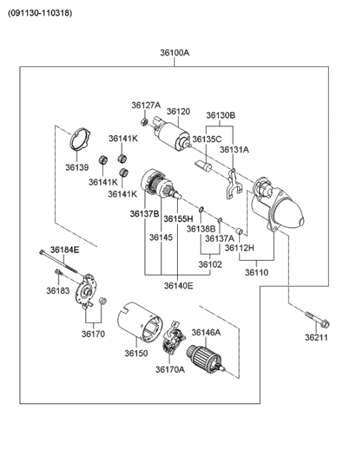 2010 Hyundai Tucson Starter Diagram 2