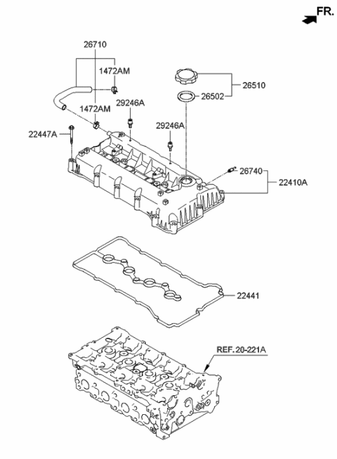 2013 Hyundai Tucson Rocker Cover Diagram 2