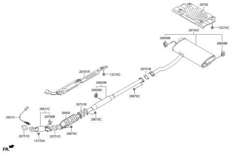 2012 Hyundai Tucson Sensor Assembly-Oxygen Diagram for 39210-2G380