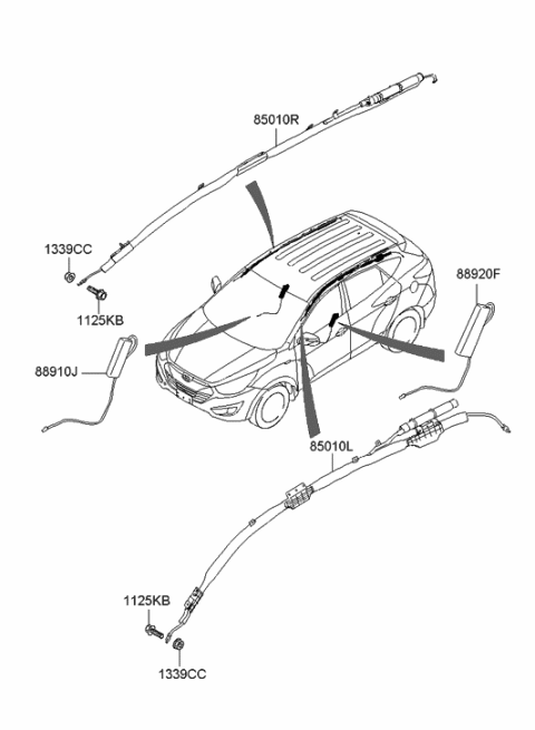 2009 Hyundai Tucson Air Bag System Diagram 2