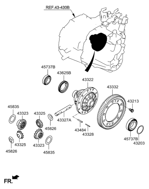 2010 Hyundai Tucson Transaxle Gear-Manual Diagram 5
