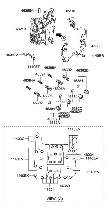 2007 Hyundai Sonata Transmission Valve Body Diagram 1