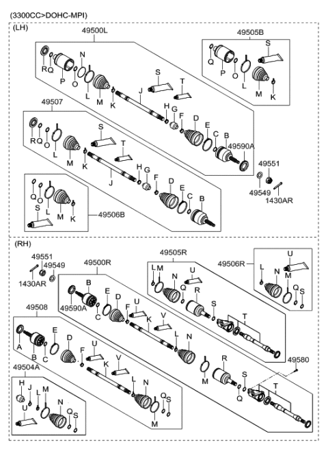 2007 Hyundai Sonata Old Body Style Drive Shaft Diagram 2