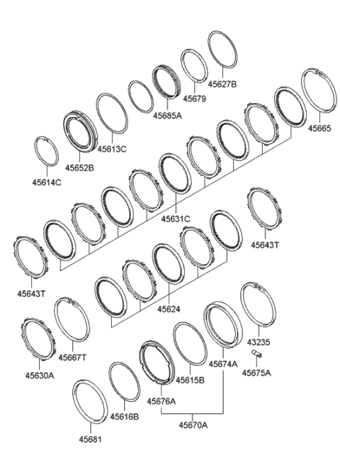 2007 Hyundai Sonata Old Body Style Transaxle Brake-Auto Diagram 1