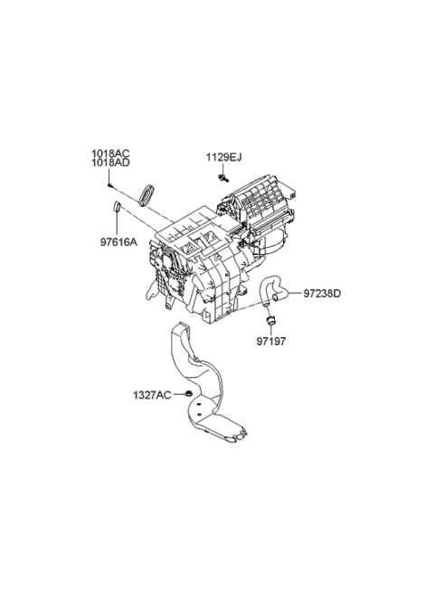 2007 Hyundai Sonata Old Body Style Heater System-Heater & Blower Diagram 4