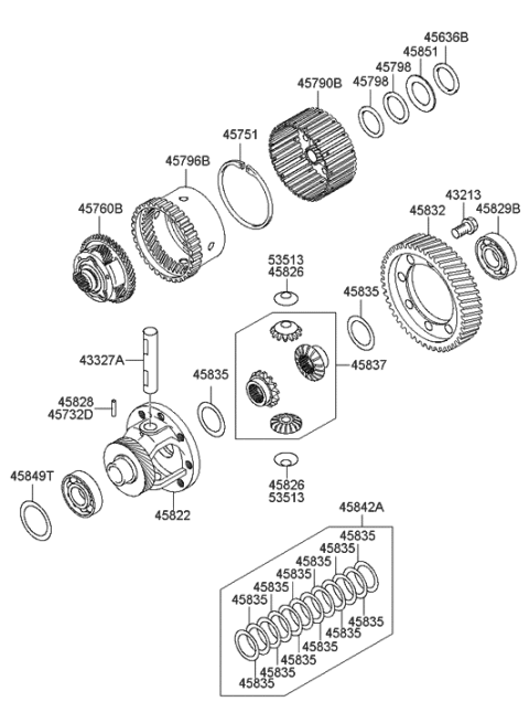 2007 Hyundai Sonata Old Body Style Transaxle Gear - Auto Diagram 4