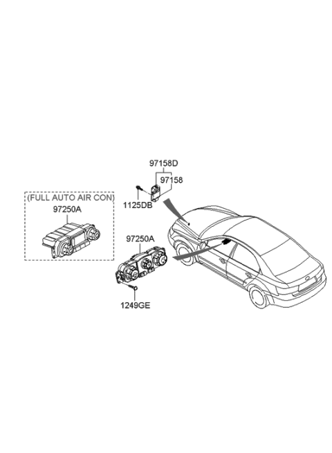 2007 Hyundai Sonata Old Body Style Heater System-Heater Control Diagram