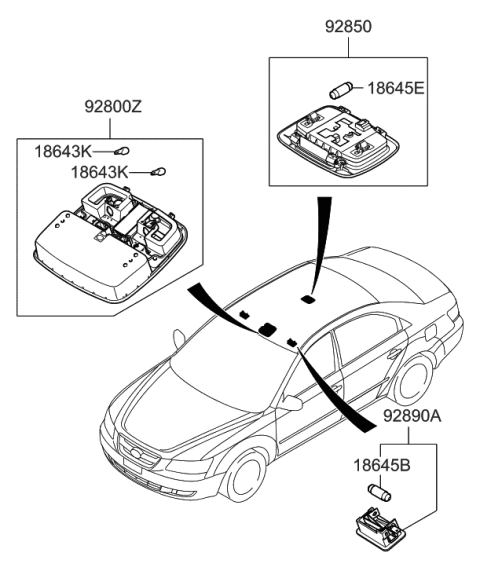 2007 Hyundai Sonata Old Body Style Room Lamp Diagram