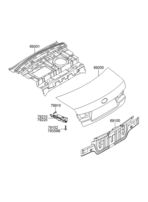 2007 Hyundai Sonata Old Body Style Back Panel Diagram