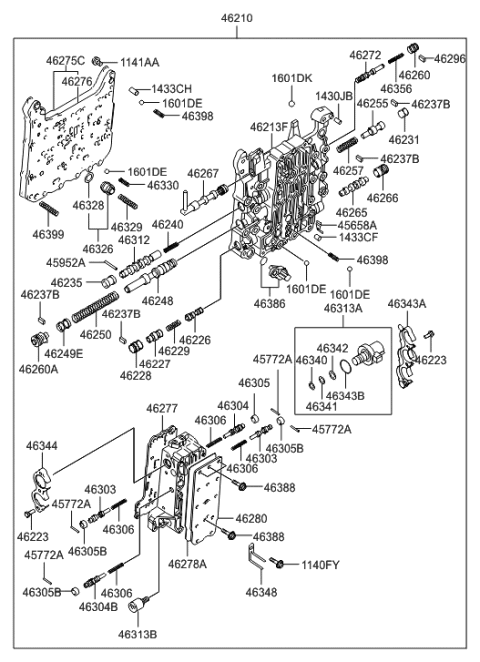 2007 Hyundai Sonata Old Body Style Transmission Valve Body Diagram 2