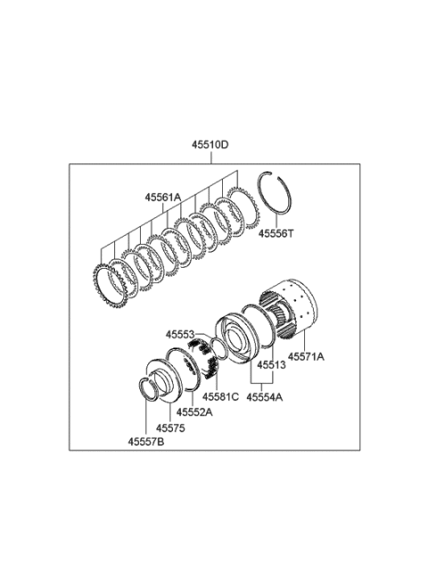 2007 Hyundai Sonata Old Body Style Transaxle Clutch - Auto Diagram 3