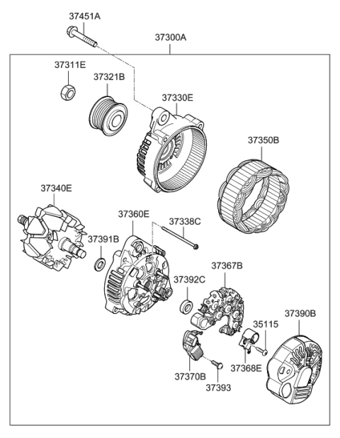 2007 Hyundai Sonata Old Body Style Alternator Diagram 3