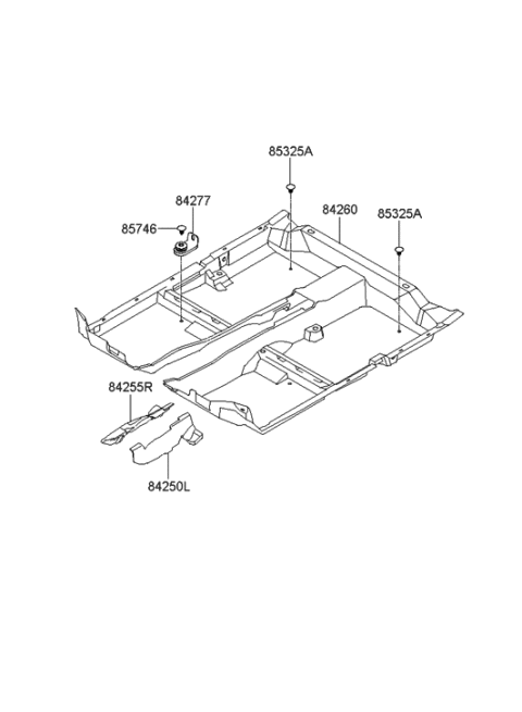 2007 Hyundai Sonata Old Body Style Floor Covering Diagram