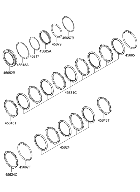 2007 Hyundai Sonata Old Body Style Transaxle Brake-Auto Diagram 2