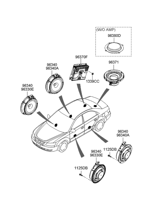2007 Hyundai Sonata Old Body Style Speaker Diagram