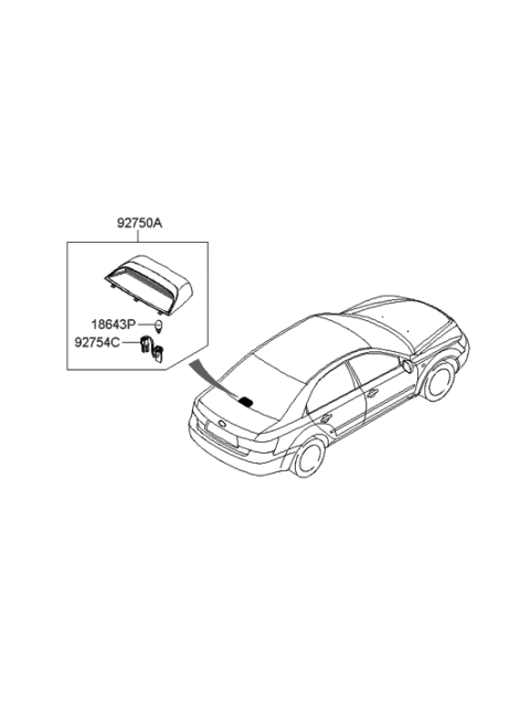 2007 Hyundai Sonata Old Body Style High Mounted Stop Lamp Diagram