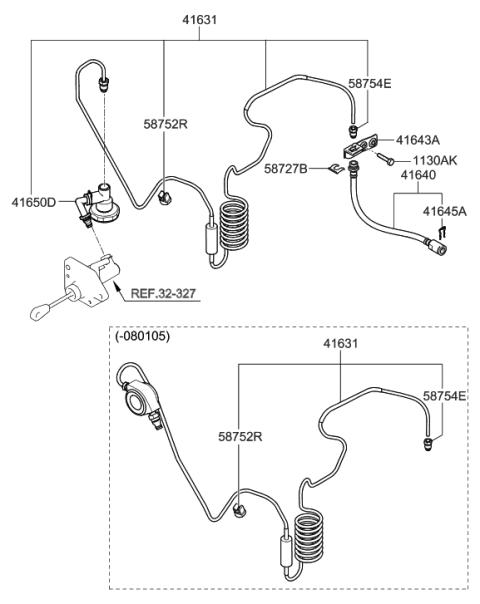 2007 Hyundai Sonata Old Body Style Clutch Master Cylinder Diagram