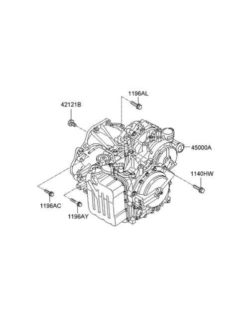 2007 Hyundai Sonata Old Body Style Transaxle Assy-Auto Diagram 2