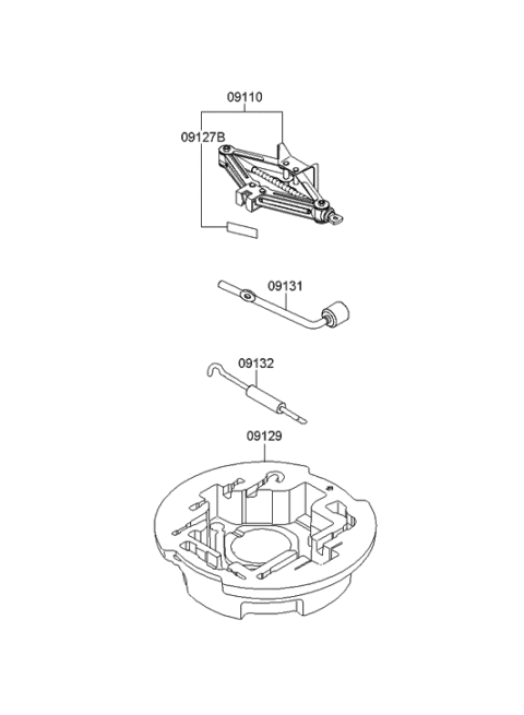 2007 Hyundai Sonata Old Body Style OVM Tool Diagram