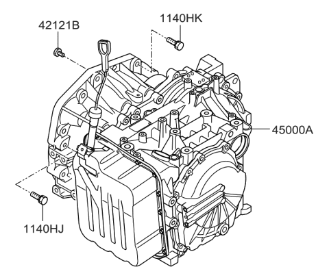 2007 Hyundai Sonata Old Body Style Transaxle Assy-Auto Diagram 1