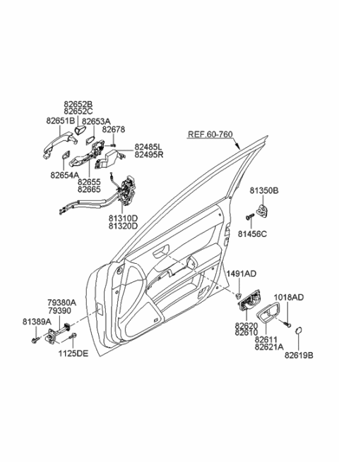 2007 Hyundai Sonata Old Body Style Front Door Locking Diagram