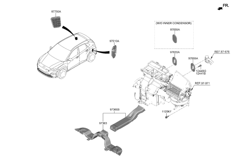 2022 Hyundai Kona Electric Heater System-Duct & Hose Diagram
