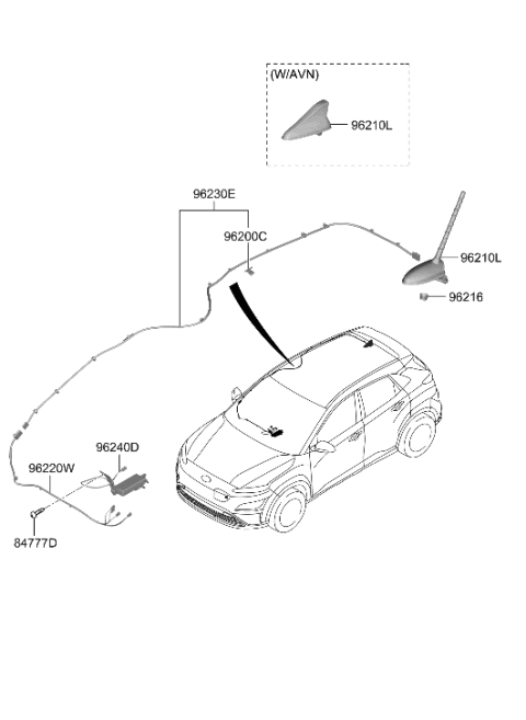 2022 Hyundai Kona Electric Antenna Diagram