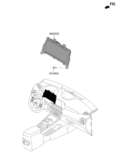 2001 Hyundai XG300 CLUSTER ASSY-INSTRUMENT Diagram for 94013-K4001
