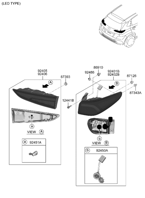 2022 Hyundai Kona Electric Rear Combination Lamp Diagram 2