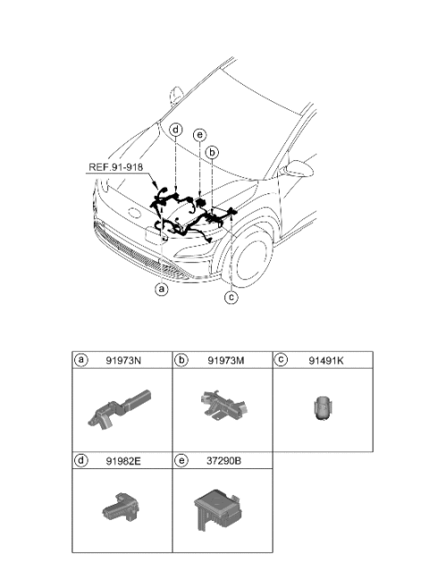2023 Hyundai Kona Electric TEMINAL-Battery Cap Diagram for 91974-J2100