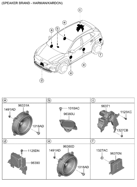 2022 Hyundai Kona Electric Speaker Diagram 2