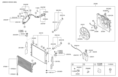 2016 Hyundai Genesis Coupe Clip-Tube Mounting Diagram for 25493-3M600