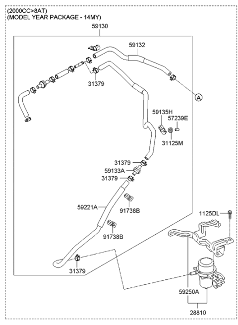 2012 Hyundai Genesis Coupe Insert(A)-Tube Diagram for 57239-3L100