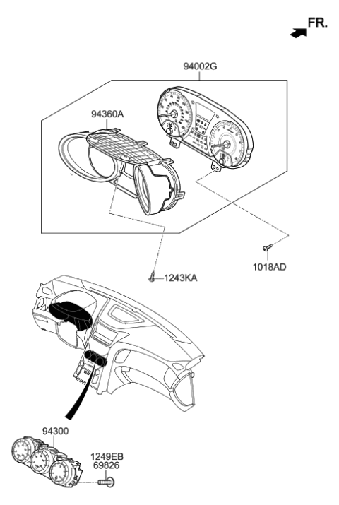 2013 Hyundai Genesis Coupe Instrument Cluster Diagram