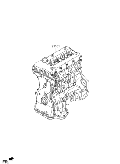 2015 Hyundai Genesis Coupe Sub Engine Assy Diagram 1