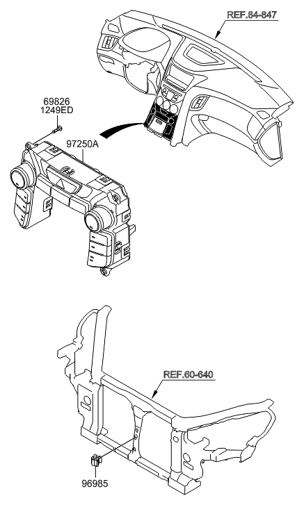 2013 Hyundai Genesis Coupe Heater System-Heater Control Diagram