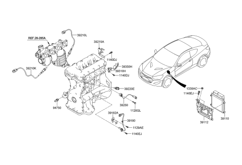 2015 Hyundai Genesis Coupe Electronic Control Diagram 1